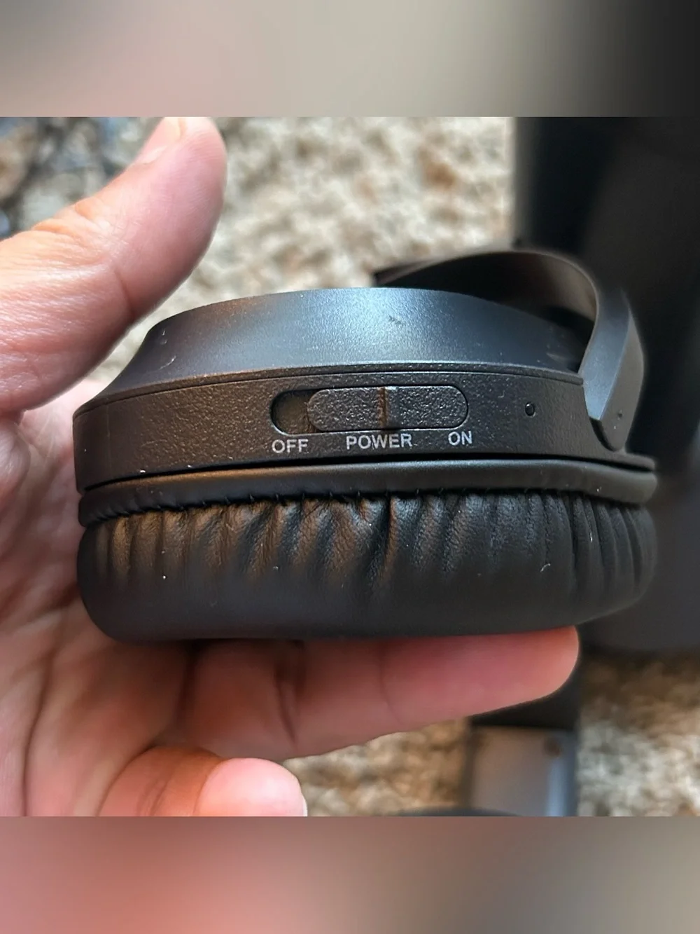Sony WH-RF400 Black Wireless Home Theater Headphones RF Transmitter Dock (Works)